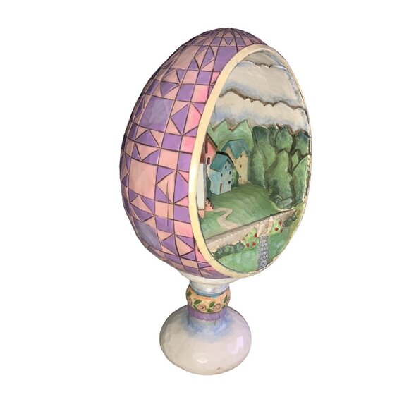 Jim Shore Heartwood Creek Small Town Big Blessing Egg Figurine 4007545 - Picture 7 of 13